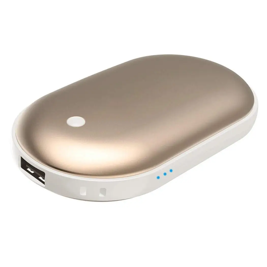 Креативный 2 в 1 power Bank грелка для рук 4000 мАч портативный Pebble USB зарядки мобильных