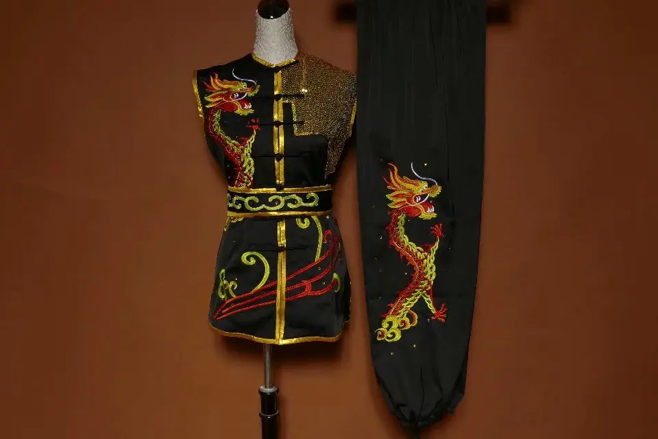 Wushu taichi одежда тайцзи changquan Униформа боевых искусств соревнование вышитая kungfu