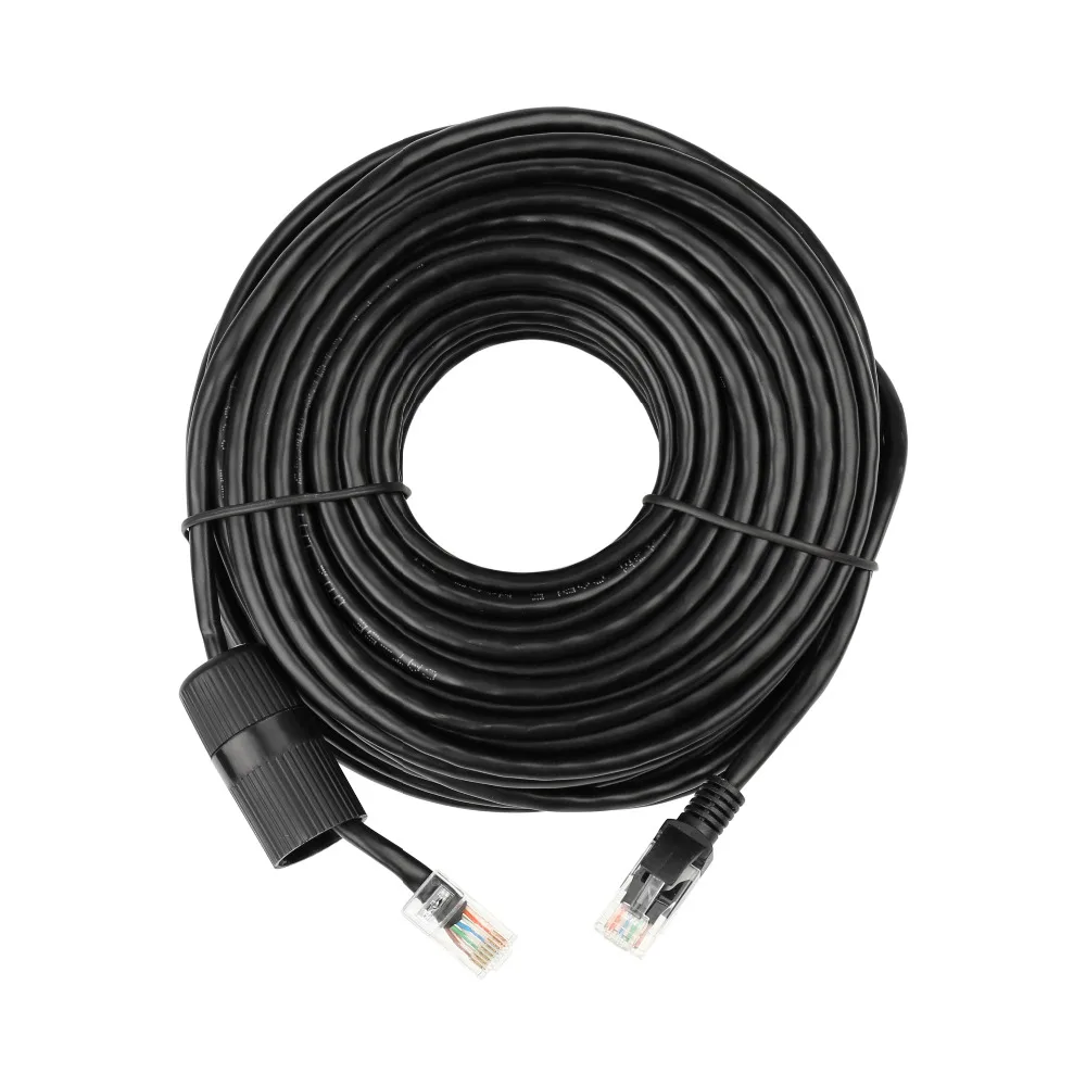 ESCAM 10 м 20 м 30 м 50 м cat RJ45 патч Открытый водонепроницаемый кабель Lan шнур сетевые кабели черный цвет для системы видеонаблюдения POE ip-камеры