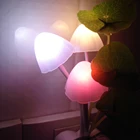 1 шт Новинка США и ЕС Подключите светодиодный Ночной светильник индукции мечта гриб 3 светодиодный s лампа