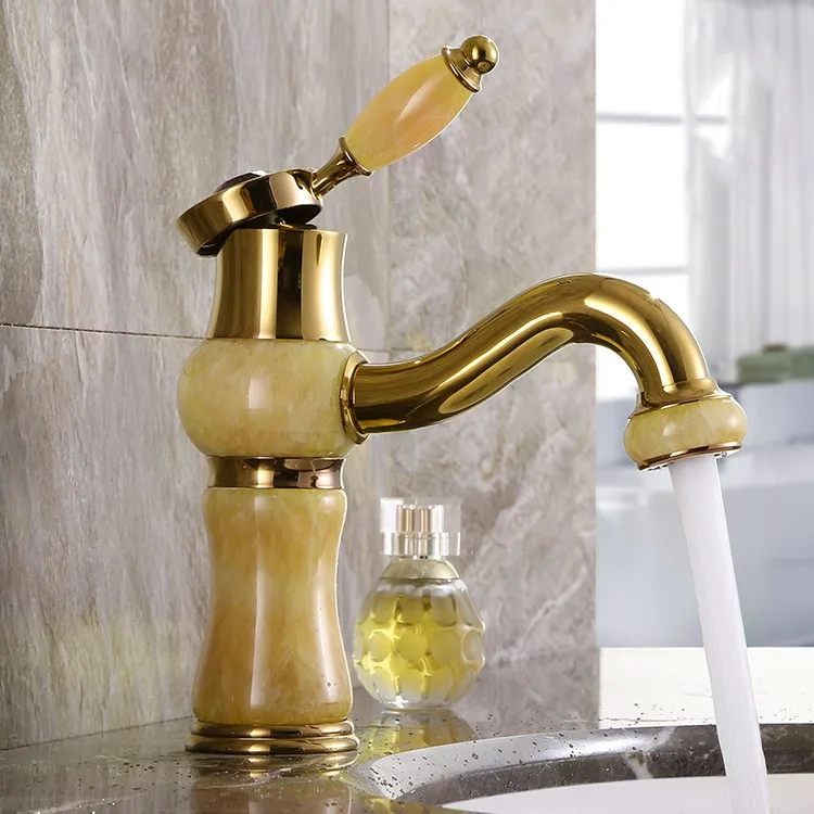 Роскошный смеситель для раковины в ванной комнате с одной ручкой из латуни и