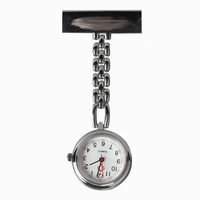 hot fashion nurse table pocket watch with clip brooch chain quartz mini watches ll