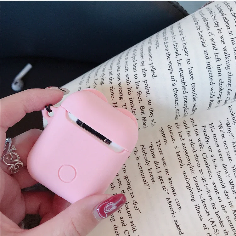 Мягкий силиконовый резиновый защитный чехол для наушников Airpods 1 2 Pro | Электроника