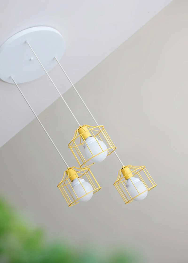 Подвесной светильник в деревенском стиле подвесной с железной рамой | Лампы и