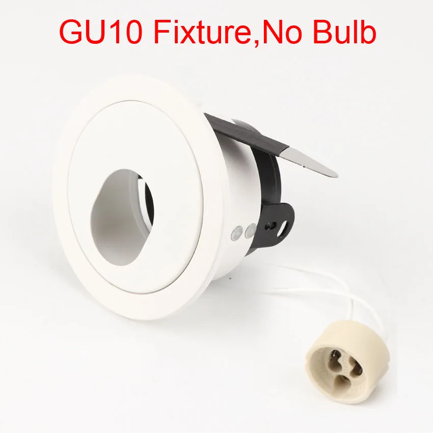 GU10 Fixture no bulb 2 шт./лот светодиодный нишевые лампы для потолка GU10 спот-светильника Frame Сменные лампы Сменные ГУ 10 розеток бетона Весна - Испускаемый цвет: GU10 Fixture no bulb