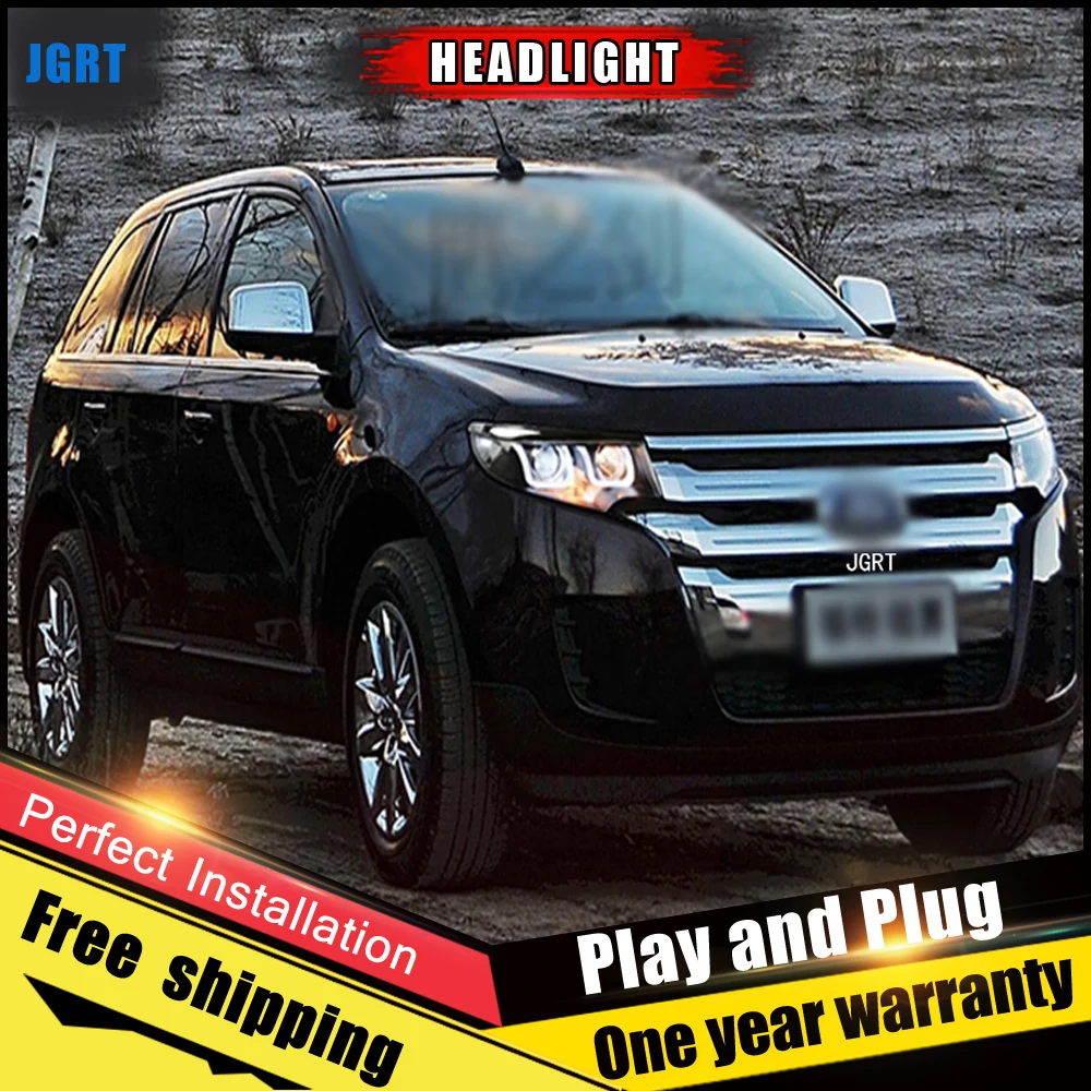 2 шт. автомобиль Стиль светодиодный фары для Ford Edge 2011 2014 края налобный фонарь DRL