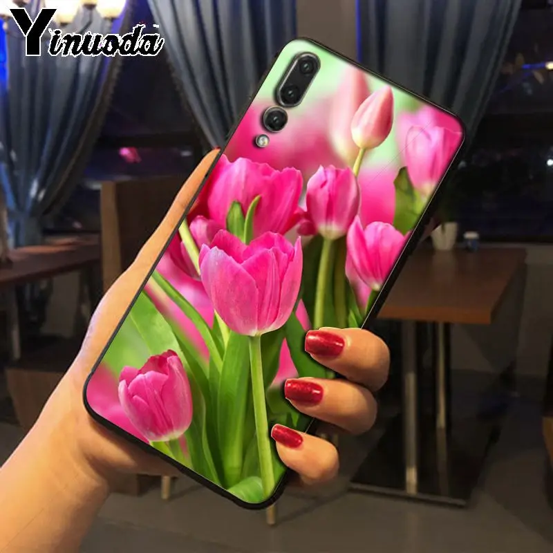 Yinuoda тюльпан красивые цветы клиент высокое качество чехол для телефона huawei p20 pro