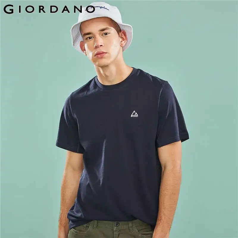 Giordano мужская быстросохнущая спортивная футболка с вышивкой на груди есть