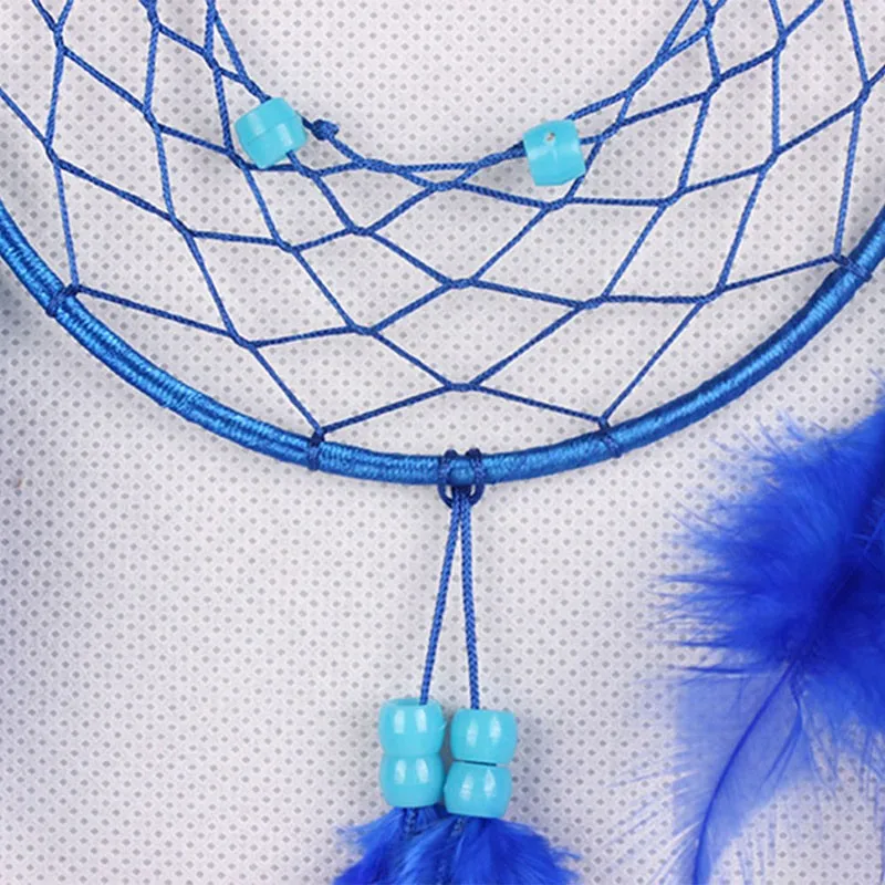 Белый/синий/фиолетовый перо Ловец снов с бисером для дома настенный украшения Хранитель снов ручной работы талисман подарки