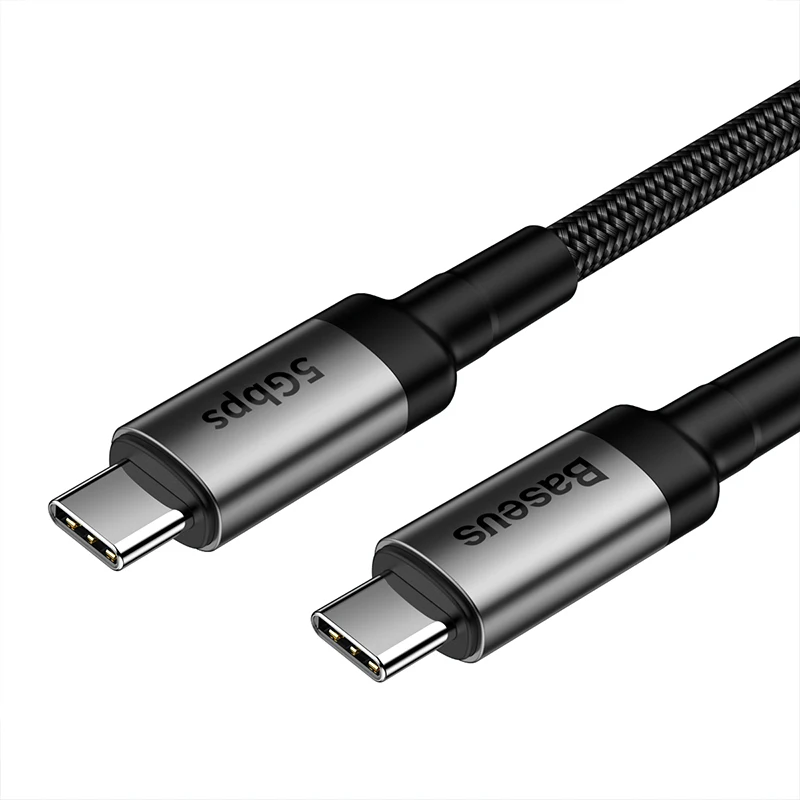 usb type c-usb type c кабель для apple macbook pro samsung s8 s9 xiaomi notebook air usb pd зарядное устройство Быстрая зарядка 100 Вт 5A usb c кабель - Цвет: Black 60W 3A 5Gps