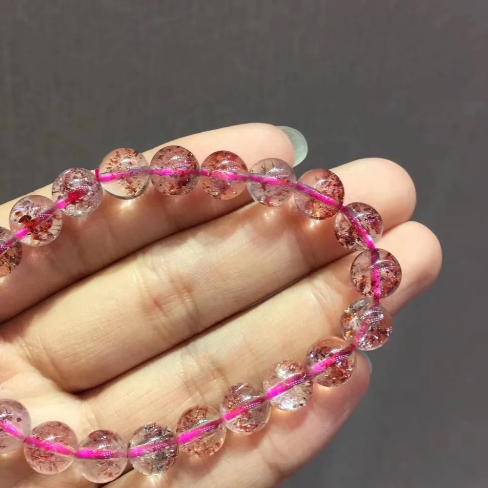 8 2 мм натуральный кварцевый браслет с кристаллами Lepidocrocite для женщин мужчин