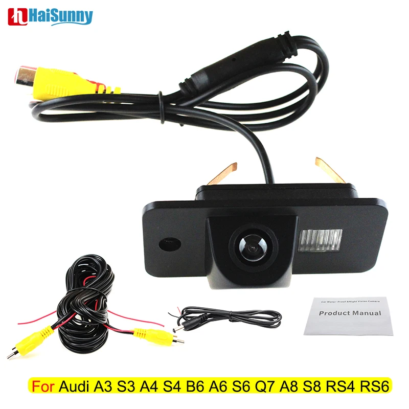Для AUDI A3 S3 A4 S4 A6 A6L S6 A8 S8 RS4 RS6 Q7 Водонепроницаемая Full HD CCD камера заднего вида ночного