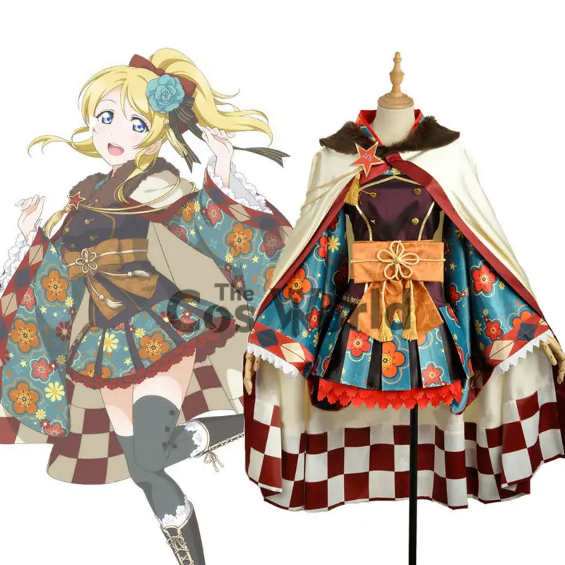 Love Live School Idol Project Ayase Eli накидка кимоно юката платье униформа наряд аниме костюмы