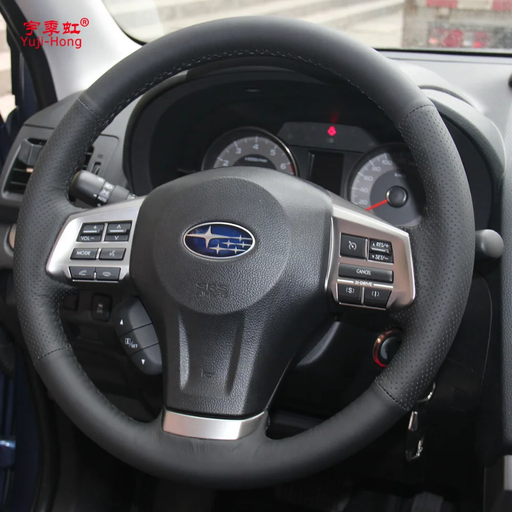 Чехлы на руль автомобиля чехол для Subaru XV Forester 2013 Outback Legacy ручной сшитый верх слой