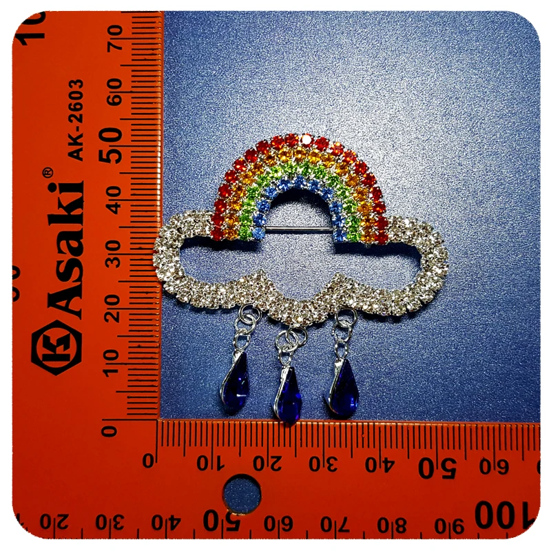 Великолепный фантастический дизайн BlingBling Радужная Брошь Pin Оптовая цена брошь