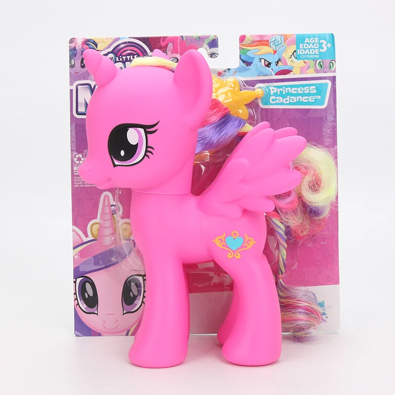 new box pink Игрушки My Little Pony 8 дюймов Friends Princess Rainbow Dash Twilight Sparkle Cadance Celestia фигурка Коллекция Модель Куклы - Цвет: new box pink