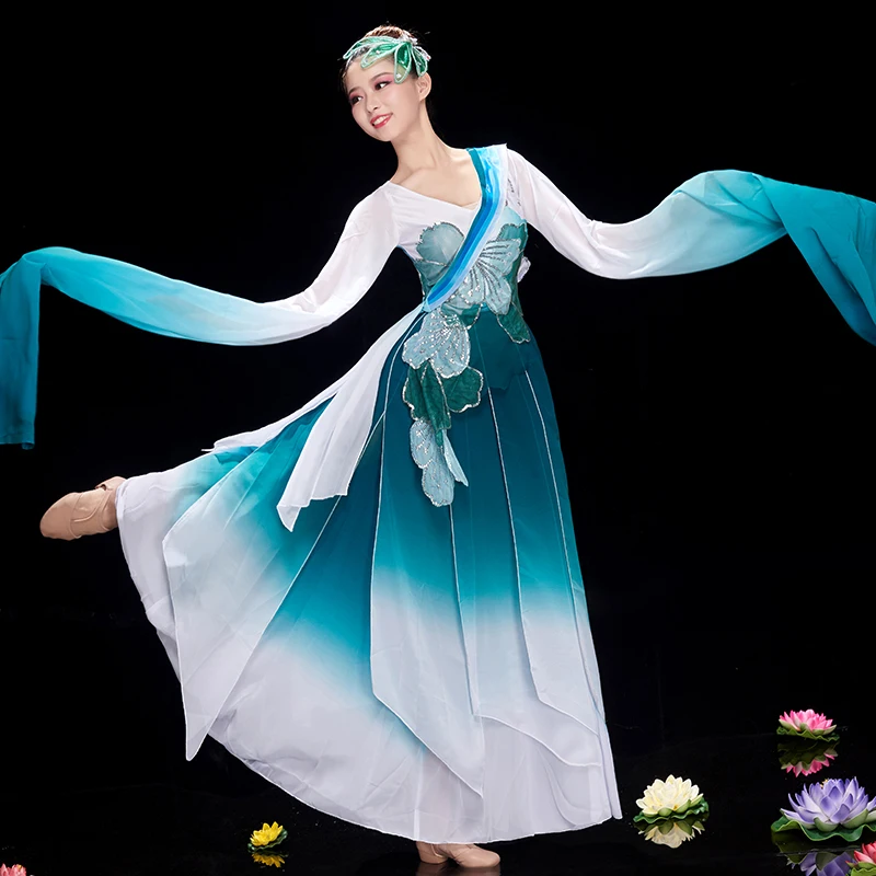 Женский Классический танцевальный костюм Yangko элегантный в китайском стиле с