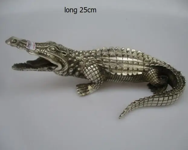 Хороший Бронзовый латунный Аллигатор статуя крокодила Рисунок 9