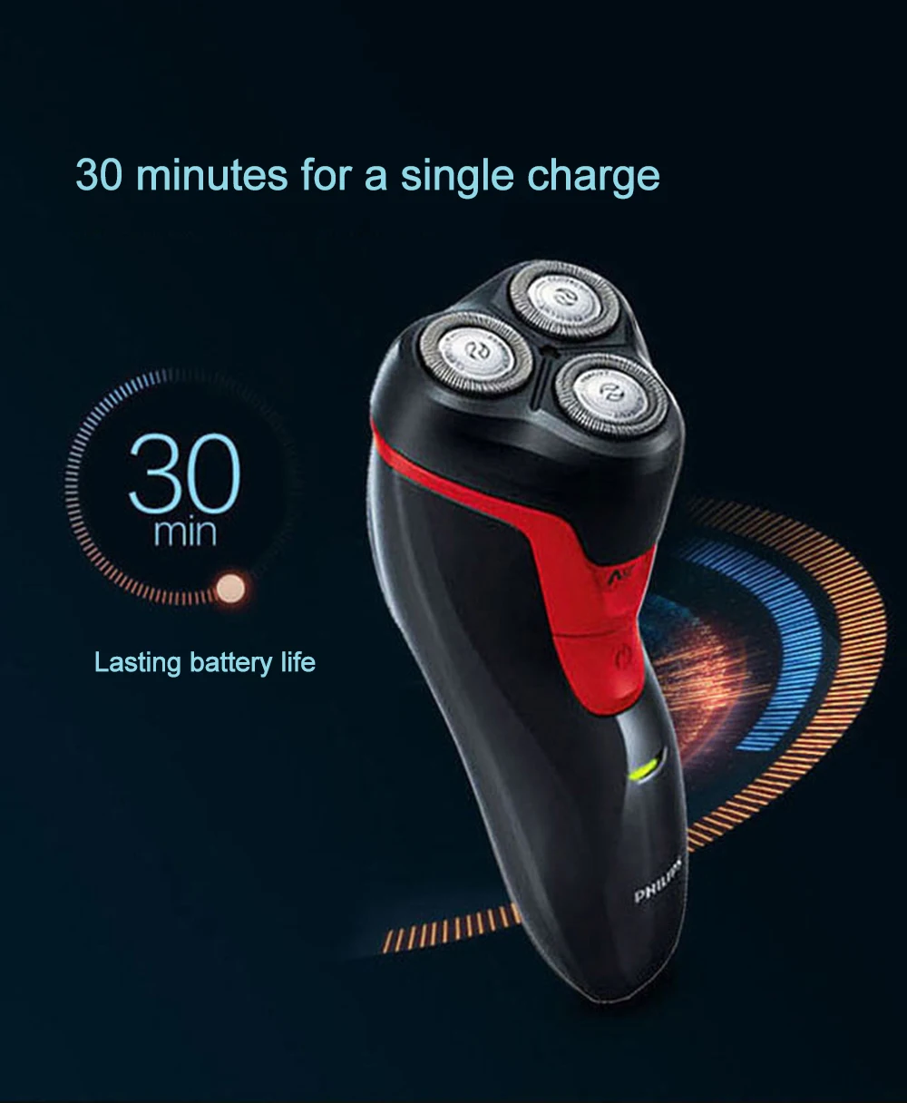 Электробритва Philips FT688 перезаряжаемая вращающаяся моющаяся с эргономичной ручкой 3D плавающие головки Ni-MH батарея