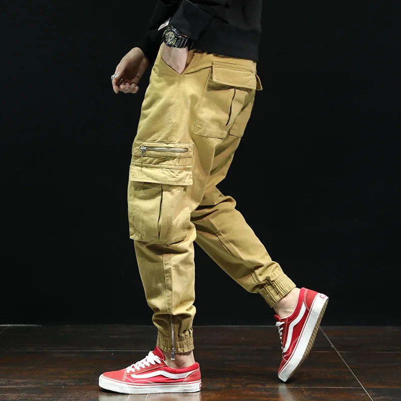 Винтаж мужские брюки-карго 2019 длинные брюки в стиле хип-хоп Военная Униформа