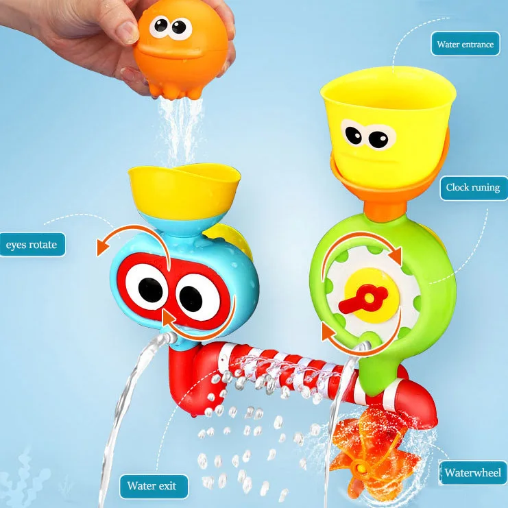 2 cups with ball Летние детские игрушки для купания, детские игрушки для игры в воду, игрушки для малышей и детей ясельного возраста, Набор детских игрушек для купания, игрушки для плавания и хобби - Цвет: 2 cups with ball