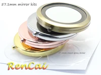 10kits 57 1mm metal blank mirror compact double side pocket mirror portable makeup mirror for girls beauty tool mirrorepoxy