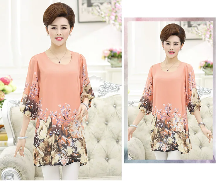 Новое высокое качество Blusa Femininas модные женские топы шифоновые рубашки для мамы и