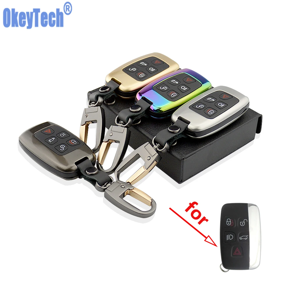 OkeyTech автомобильный Стайлинг Новый цинковый сплав + кожаный брелок чехол сумка