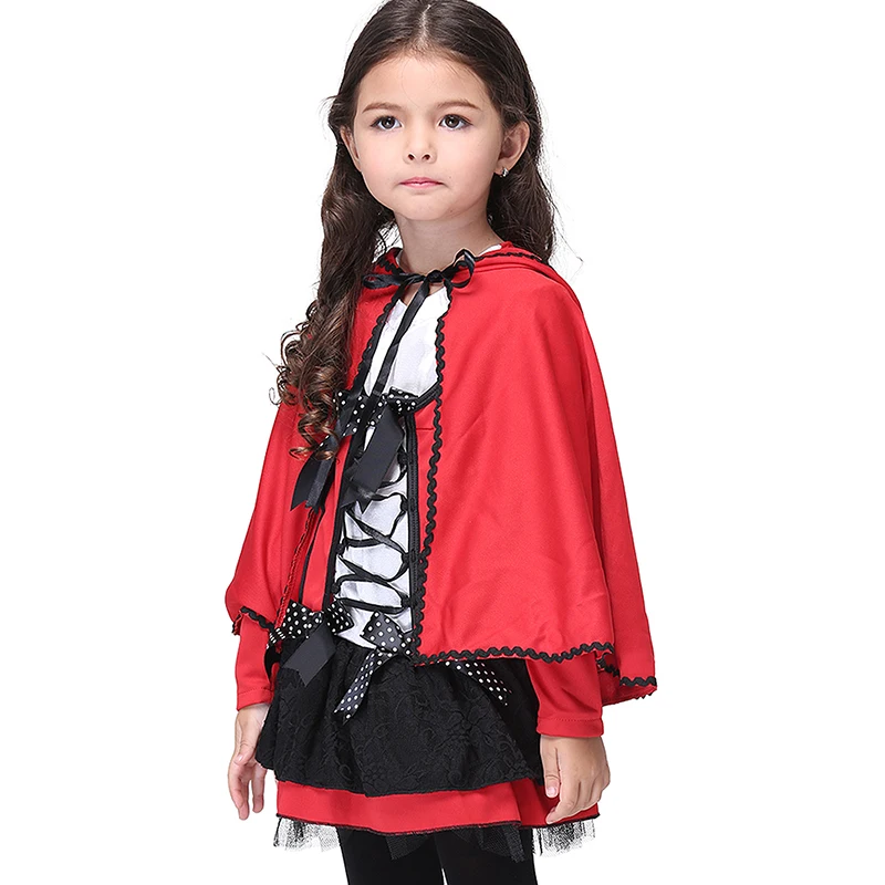 Новинка 2017 года красный костюм с капюшоном для верховой езды Детские костюмы на