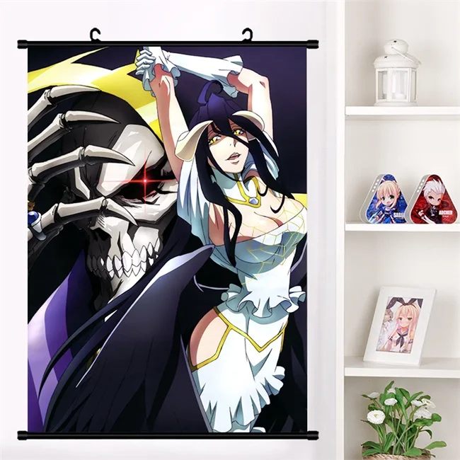 C Персонаж Аниме Overlord Ainz Ooal платье shalltear bloodfallen настенные свитки плакат Настенные подвесные плакаты коллекция домашнего декора подарки - Цвет: C