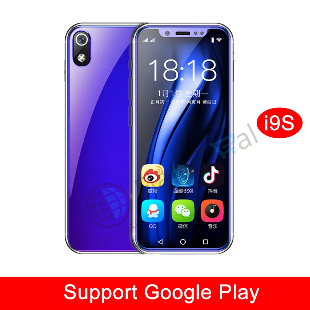 Супер Мини K-touch i9S мобильный телефон 16 Гб rom Celular Android Google Play Store смартфон разблокировка лица gps wifi мобильный телефон - Цвет: i9s Blue