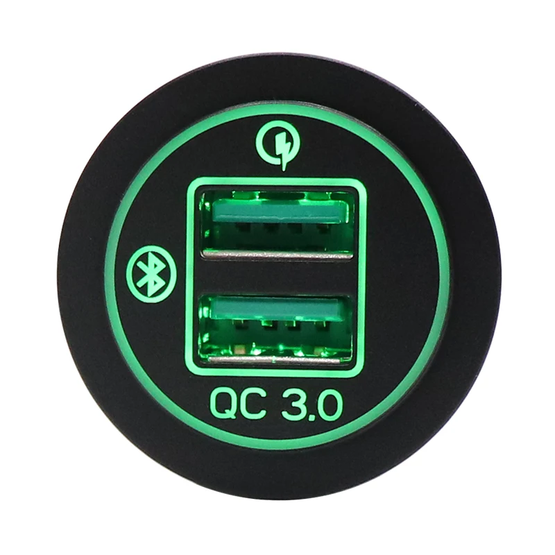 Быстрый QC 3 0 12 в 18 Вт двойной USB вольтметр GPS зарядное устройство положение для