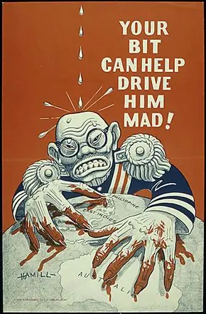One of my college history papers--WW2 Anti-Japanese propaganda Retro Decorative Wall Canvas Stickers Posters Bar Home Decor Gift | Дом и сад