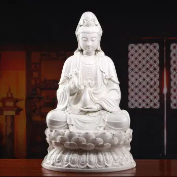 24-дюймовый Бодхисаттва искусственная скульптура украшения белый фарфор