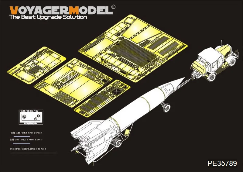 Новинка 1/35 военный автомобиль Voyager PE35789 Hanomag SS100 с деталями ракеты w/V2|Наборы для