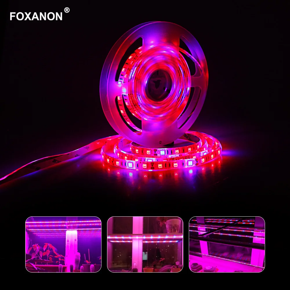 Светодиодные фитолампы Foxanon SMD 5050 светодиодная лента полного спектра для