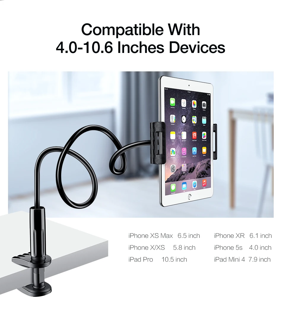 RAXFLY Настольный телефон Подставка для планшета держатель для IPad Mini Air iPhone samsung Xiaomi pad 4-10,6 дюймов ленивый кровать планшетный ПК Подставки крепление держатель для телефона подставка для телефона