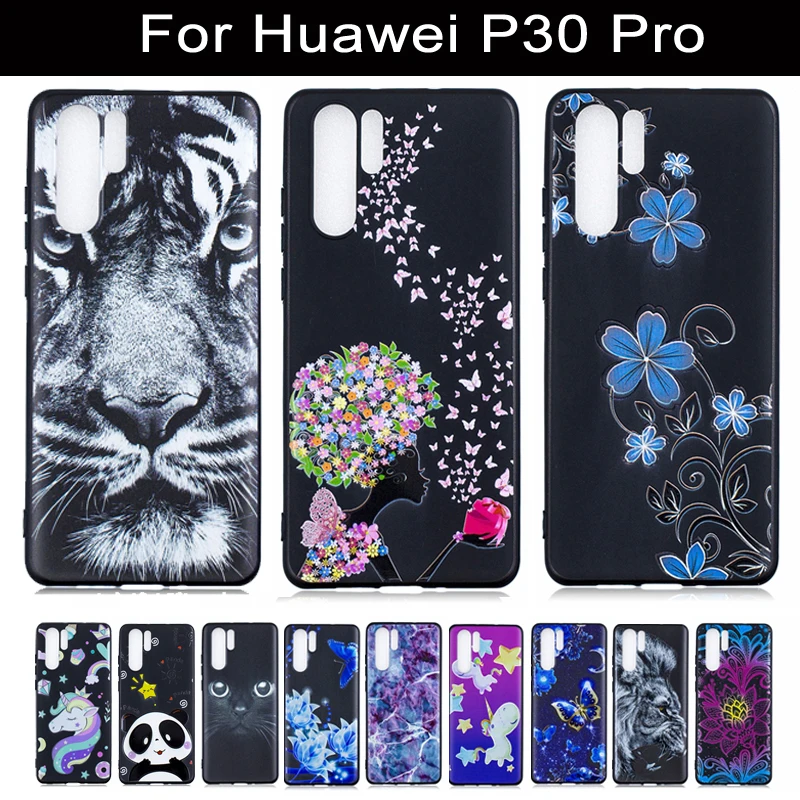 Милый мультфильм чехол для huawei P30 противоударный Роскошные Силиконовые 3D помощи