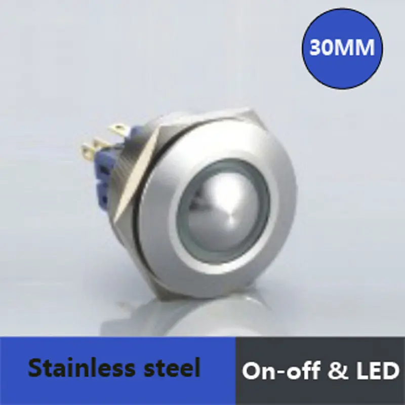 5 шт. Упаковка 30 мм кнопочный переключатель шаровое кольцо головка
