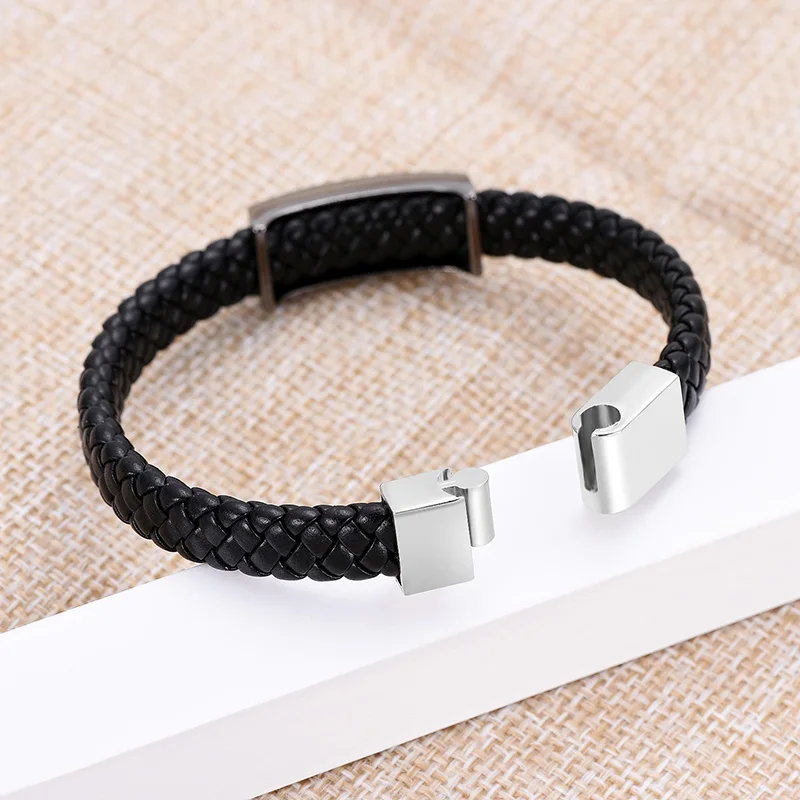 Плетеные вручную высококачественные браслеты из искусственной кожи для мужчин