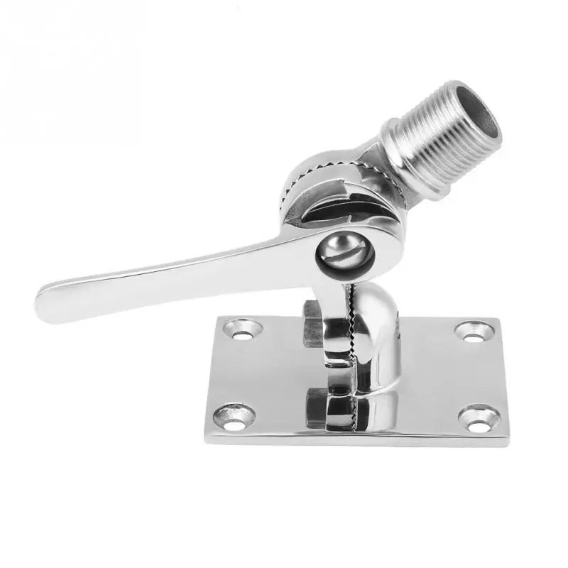 

New Marine Boat 316 Stainless Steel Dual Axis Adjustable Antenna Base Mount