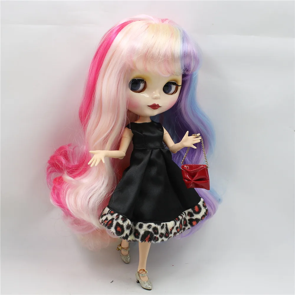 Ледяная кукла DBS Blyth радужные волосы для суставов тела 1/6 bjd 30 см белая кожа|joint