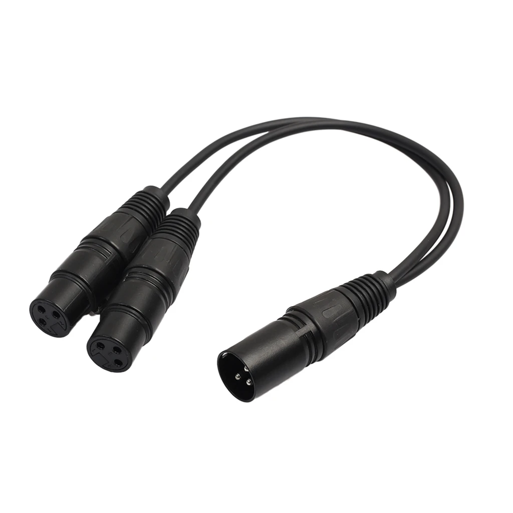 REXLIS 30 см XLR Мужской Двойной Женский Splitter кабель конвертер 3Pin для микрофонный