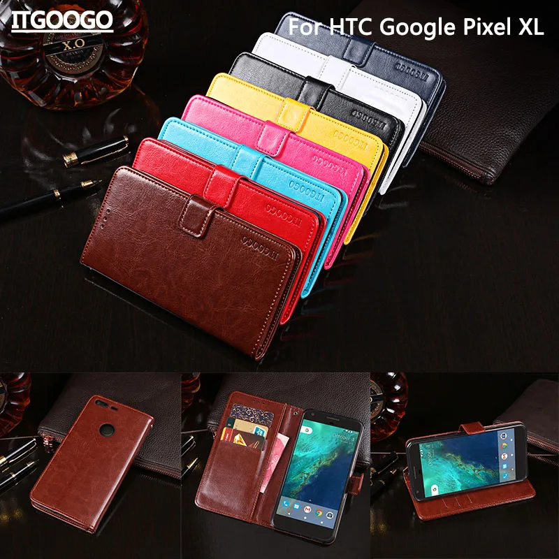 Itgoogo для HTC Google Pixel XL чехол цвета Высокое качество Бизнес Стиль кошелек защитный