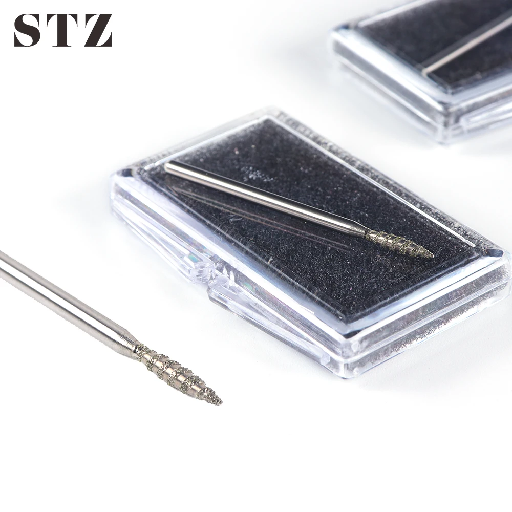 1 шт. алмазные фрезы STZ для ногтей маникюра спиральные металлические средство