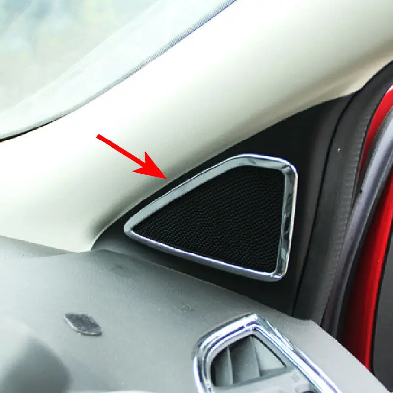 2 шт./комплект хромированная дверь стерео динамик края крышки стойки зеркала для