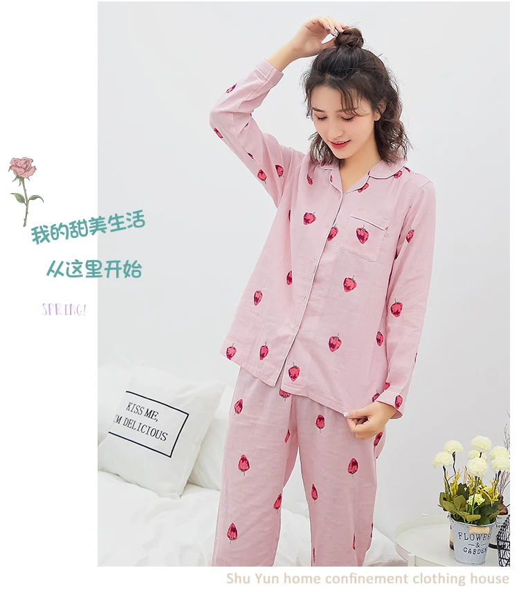 Чистый хлопок двойной марлевые платье Женский в Весна и осень тонкий вид