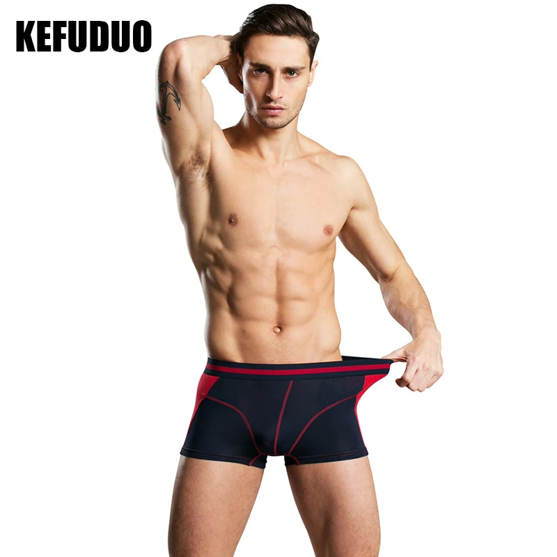 KEFUDUO хлопковые мужские боксеры свободные дышащие эластичные мягкие удобные