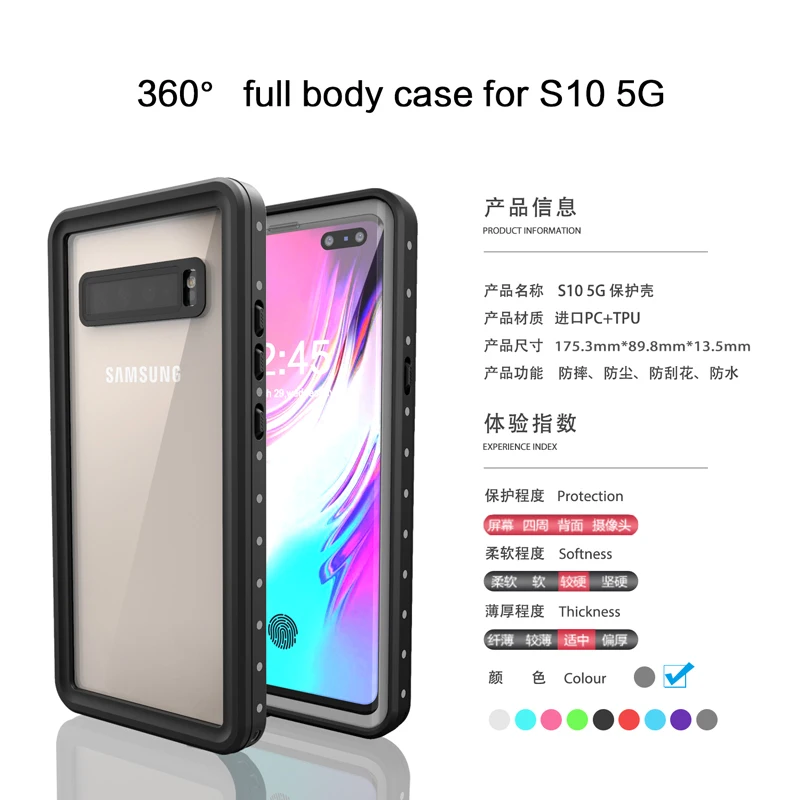 Водонепроницаемый Чехол IP68 для Samsung Galaxy S10 чехол Plus Note 10 9 8 водонепроницаемый с