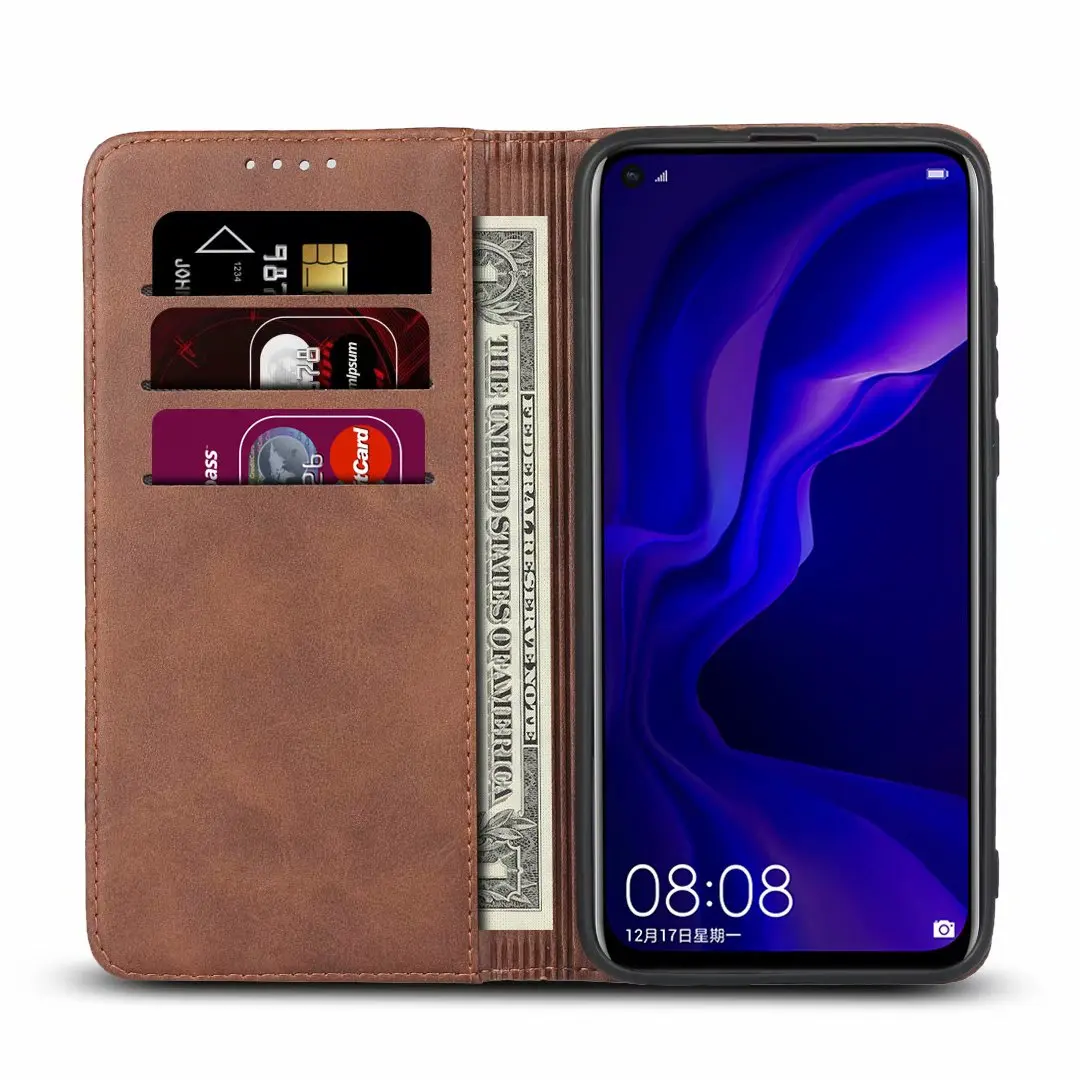 Кожаный чехол для Huawei Nova 4 Nova4 флип держатель карт кобура Магнитный
